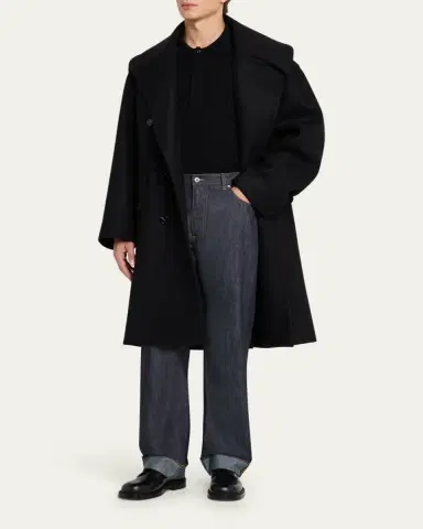 Bottega Veneta Men's Rinsed Denim Intreccio-Pocket Jeans | Thumbnail 6