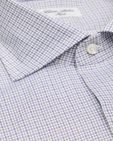 Cesare Attolini Men's Cotton Check Barrel Cuff Dress Shirt | Thumbnail 3 Cesare Attolini Men's Cotton Check Barrel Cuff Dress Shirt | Thumbnail 3