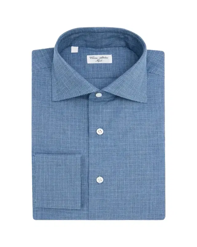 Cesare Attolini Men's Cotton Tonal Plaid Sport Shirt