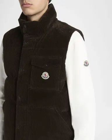 Moncler Men's Agen Full-Zip Corduroy Vest | Thumbnail 4 Moncler Men's Agen Full-Zip Corduroy Vest | Thumbnail 4