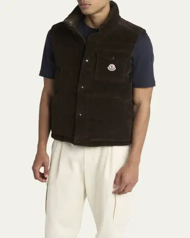 Moncler Men's Agen Full-Zip Corduroy Vest | Thumbnail 8 Moncler Men's Agen Full-Zip Corduroy Vest | Thumbnail 8