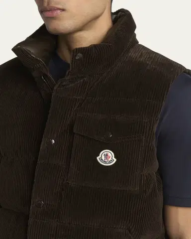 Moncler Men's Agen Full-Zip Corduroy Vest | Thumbnail 9 Moncler Men's Agen Full-Zip Corduroy Vest | Thumbnail 9