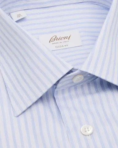 Brioni Men's Giza 45 Cotton Multi-Stripe Dress Shirt | Thumbnail 2 Brioni Men's Giza 45 Cotton Multi-Stripe Dress Shirt | Thumbnail 2