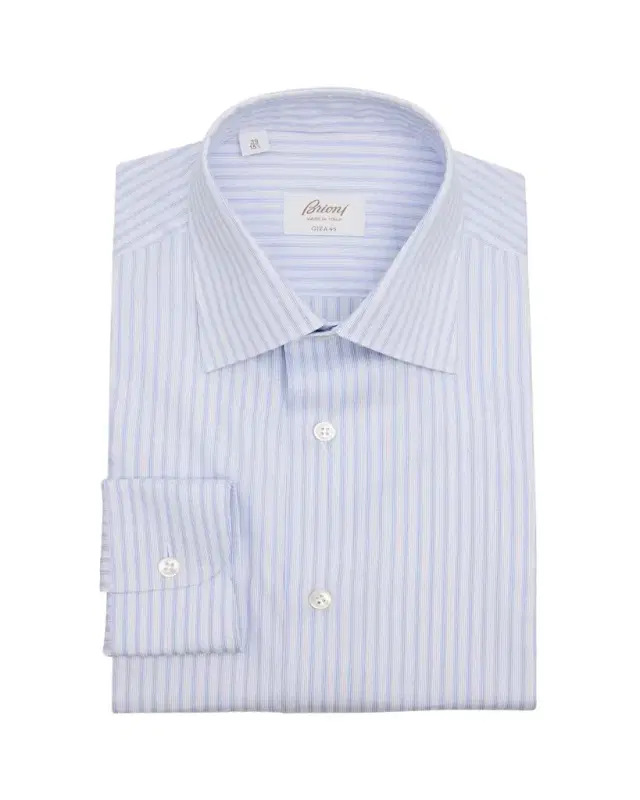 Men's Giza 45 Cotton Multi-Stripe Dress Shirt