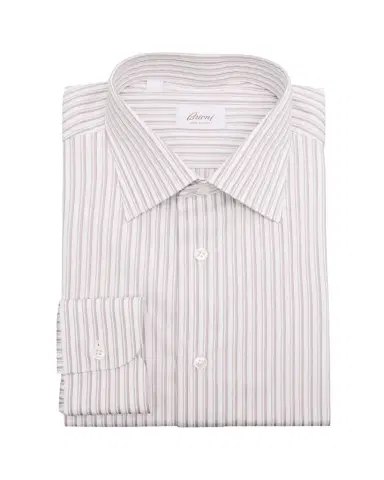 Brioni Men's Cotton Multi-Stripe Dress Shirt | Thumbnail 1