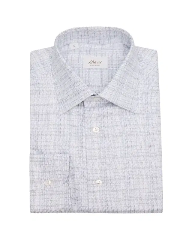 Men's Cotton Woven Plaid Dress Shirt