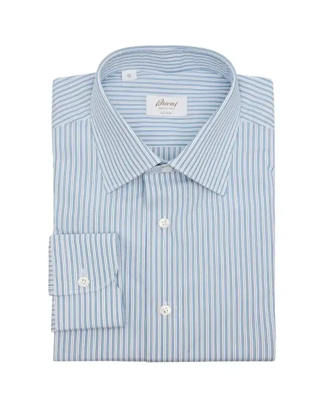 Men's Giza 87 Cotton Multi-Stripe Dress Shirt