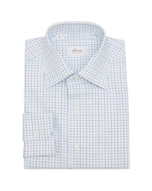 Men's Cotton Graph Check Dress Shirt