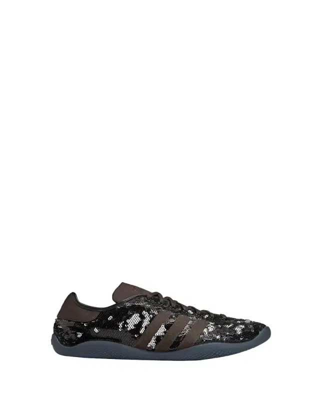 Low Profile Sequined Leather Sneakers