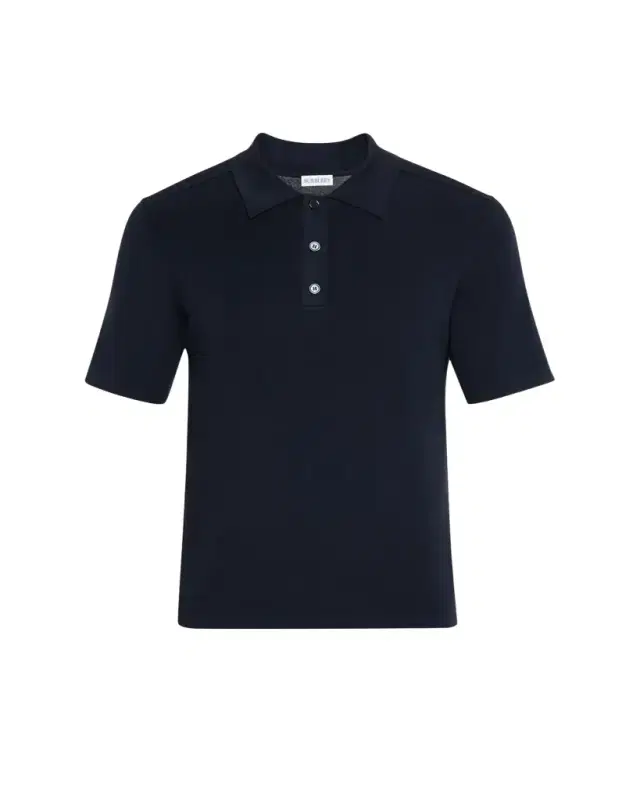 Burberry Men's Wool Knit Check-Placket Polo Shirt
