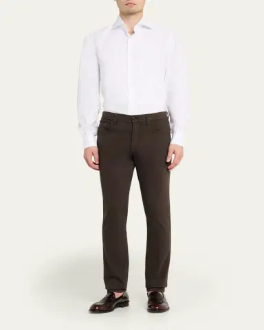 Cesare Attolini Men's Cotton and Cashmere Slim Five-Pocket Pants | Thumbnail 2 Cesare Attolini Men's Cotton and Cashmere Slim Five-Pocket Pants | Thumbnail 2