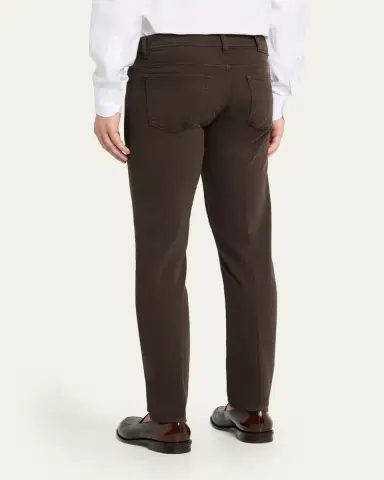 Cesare Attolini Men's Cotton and Cashmere Slim Five-Pocket Pants | Thumbnail 3 Cesare Attolini Men's Cotton and Cashmere Slim Five-Pocket Pants | Thumbnail 3