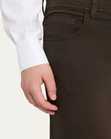 Cesare Attolini Men's Cotton and Cashmere Slim Five-Pocket Pants | Thumbnail 5 Cesare Attolini Men's Cotton and Cashmere Slim Five-Pocket Pants | Thumbnail 5