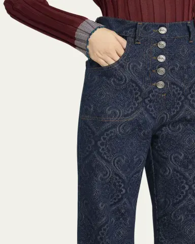 Etro Paisley-Print Flare Jeans | Thumbnail 5 Etro Paisley-Print Flare Jeans | Thumbnail 5
