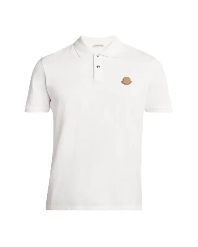 Moncler Men's Leather-Emblem Polo Shirt