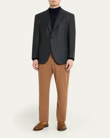 Cesare Attolini Men's Plaid Cashmere Two-Button Jacket | Thumbnail 2 Cesare Attolini Men's Plaid Cashmere Two-Button Jacket | Thumbnail 2