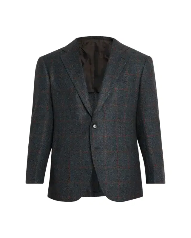 Cesare Attolini Men's Plaid Cashmere Two-Button Jacket