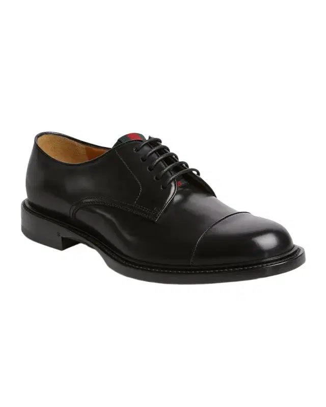 Men's William Leather Cap-Toe Derby Shoes