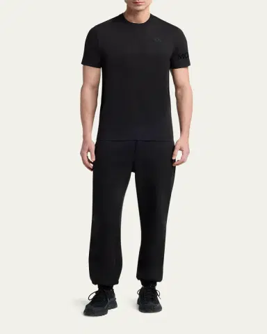 Moncler Men's Washed Cotton Logo T-Shirt | Thumbnail 2 Moncler Men's Washed Cotton Logo T-Shirt | Thumbnail 2