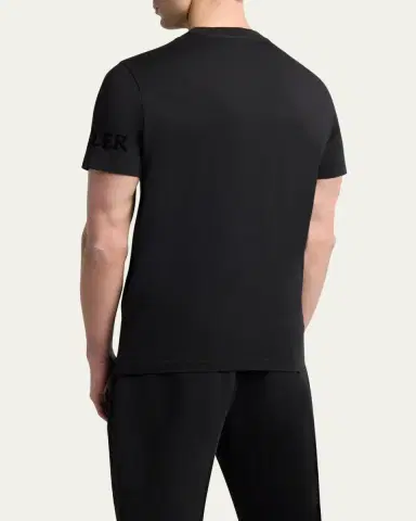 Moncler Men's Washed Cotton Logo T-Shirt | Thumbnail 3 Moncler Men's Washed Cotton Logo T-Shirt | Thumbnail 3