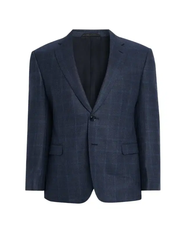 Men's Subtle Grid Wool Blend Sport Coat