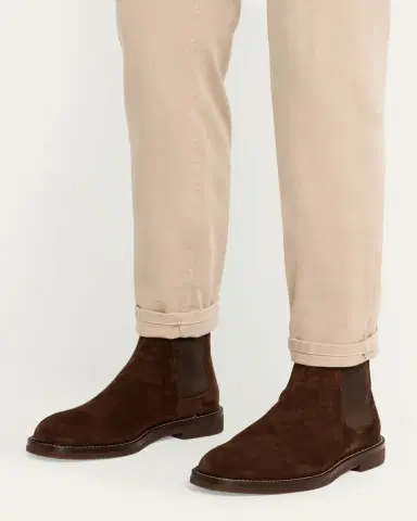 Brunello Cucinelli Men's Suede Flex-Sole Chelsea Boots | Thumbnail 2