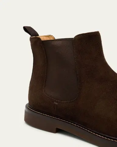Brunello Cucinelli Men's Suede Flex-Sole Chelsea Boots | Thumbnail 4