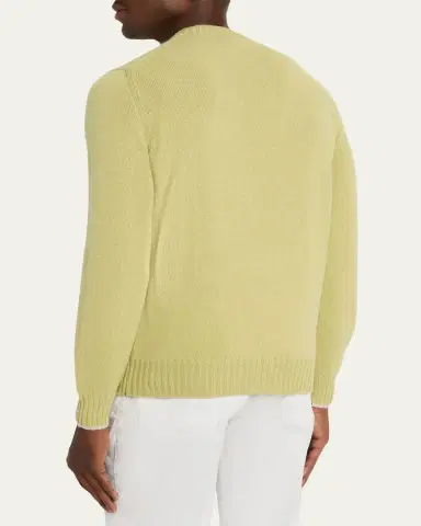 Fioroni Men's Cashmere Knit Crewneck Sweater | Thumbnail 3 Fioroni Men's Cashmere Knit Crewneck Sweater | Thumbnail 3