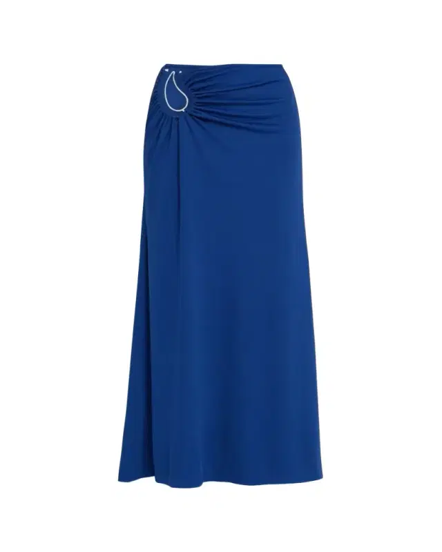 Paisley Ruched Maxi Skirt