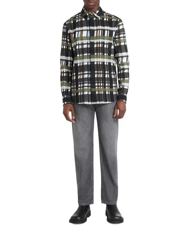 Bottega Veneta Men's Cotton Jumbo Plaid Casual Button-Down Shirt