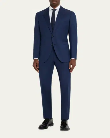 Cesare Attolini Men's Wool Chevron 130 Two-Piece Suit | Thumbnail 2