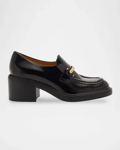 Tod's Gomma Leather Block-Heel Loafers | Thumbnail 3 Tod's Gomma Leather Block-Heel Loafers | Thumbnail 3