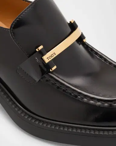 Tod's Gomma Leather Block-Heel Loafers | Thumbnail 1 Tod's Gomma Leather Block-Heel Loafers | Thumbnail 1
