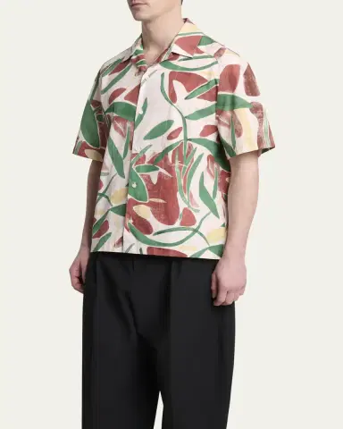 Jacquemus Men's Fonccio Camp Shirt | Thumbnail 8