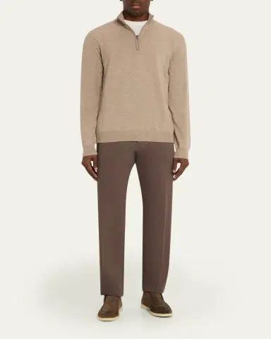 Fioroni Men's Cashmere Half-Zip Pullover | Thumbnail 2 Fioroni Men's Cashmere Half-Zip Pullover | Thumbnail 2