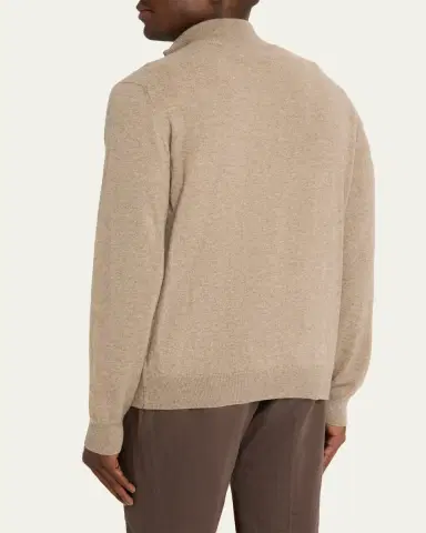 Fioroni Men's Cashmere Half-Zip Pullover | Thumbnail 3 Fioroni Men's Cashmere Half-Zip Pullover | Thumbnail 3