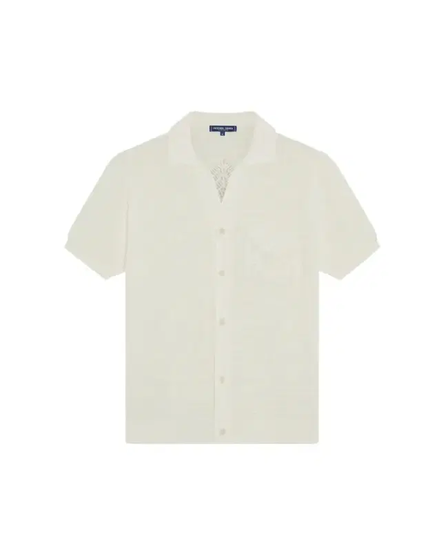 Men's Crochet Stripe Short-Sleeve Shirt
