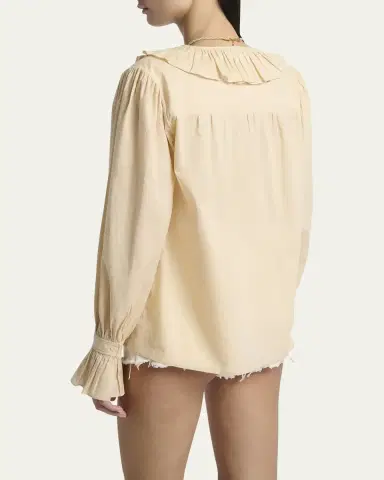 Chloe Ruffle Cotton Voile Blouse | Thumbnail 3 Chloe Ruffle Cotton Voile Blouse | Thumbnail 3