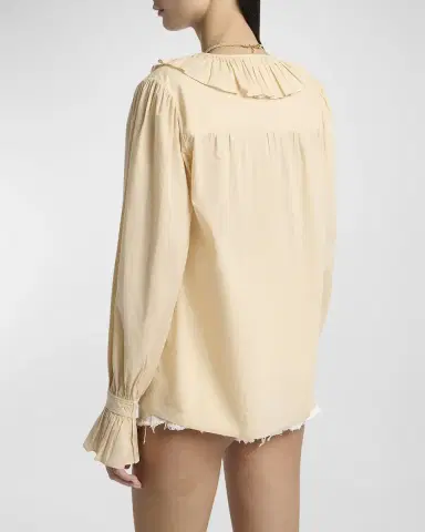 Chloe Ruffle Cotton Voile Blouse | Thumbnail 7 Chloe Ruffle Cotton Voile Blouse | Thumbnail 7