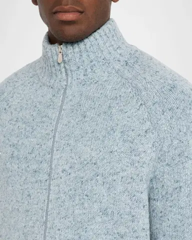 Brunello Cucinelli Men's Cashmere Zip Cardigan | Thumbnail 5 Brunello Cucinelli Men's Cashmere Zip Cardigan | Thumbnail 5
