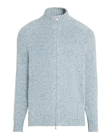 Brunello Cucinelli Men's Cashmere Zip Cardigan | Thumbnail 1 Brunello Cucinelli Men's Cashmere Zip Cardigan | Thumbnail 1
