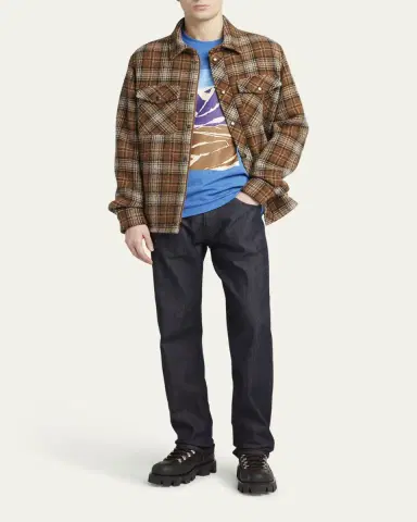 Moncler Men's Cotton Landscape-Print Graphic T-Shirt | Thumbnail 2