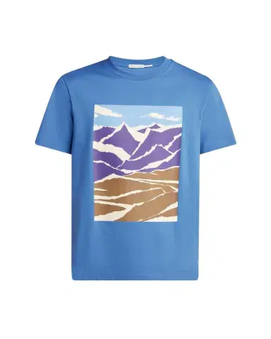 Moncler Men's Cotton Landscape-Print Graphic T-Shirt | Thumbnail 1