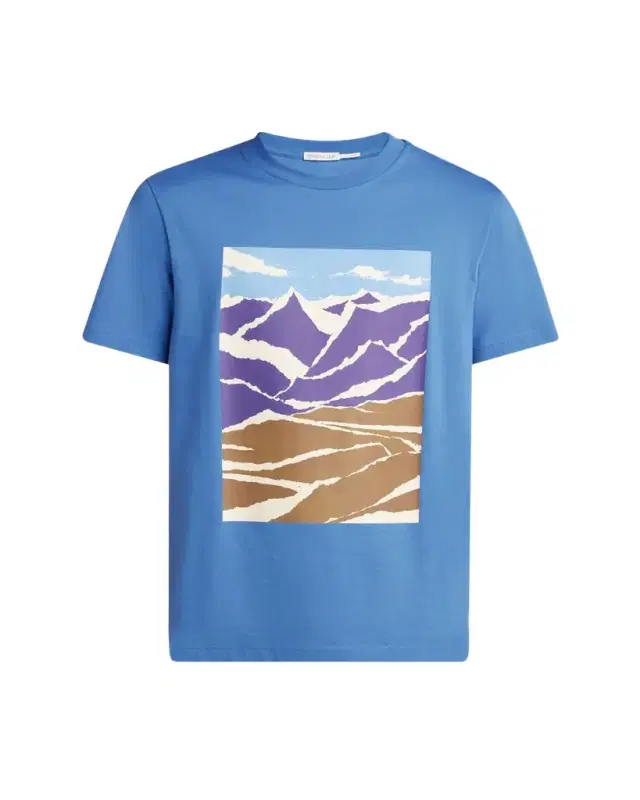Men's Cotton Landscape-Print Graphic T-Shirt