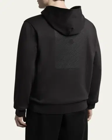 Moncler Men's Cotton Chest-Logo Hoodie | Thumbnail 3 Moncler Men's Cotton Chest-Logo Hoodie | Thumbnail 3