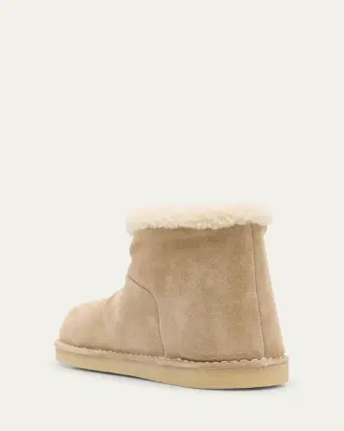 Miu Miu Suede Shearling-Lined Booties | Thumbnail 4