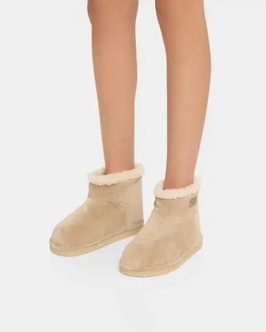 Miu Miu Suede Shearling-Lined Booties | Thumbnail 6