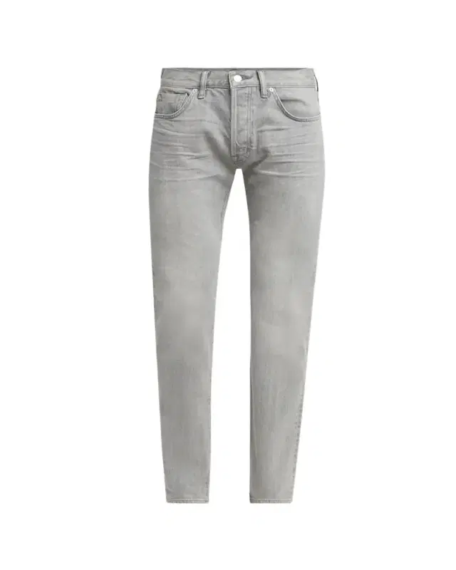 Men's Light Wash Selvedge Straight Fit Jeans, Grey