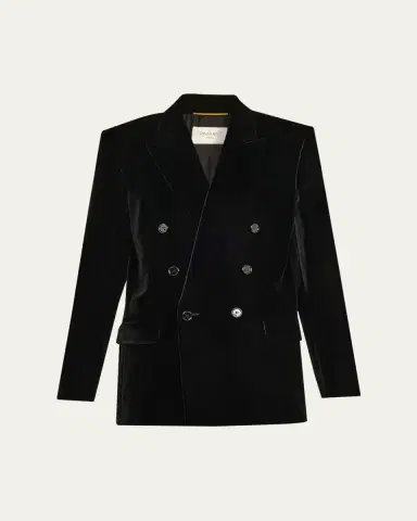 Saint Laurent Velvet Double-Breasted Blazer | Thumbnail 5 Saint Laurent Velvet Double-Breasted Blazer | Thumbnail 5