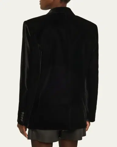 Saint Laurent Velvet Double-Breasted Blazer | Thumbnail 7 Saint Laurent Velvet Double-Breasted Blazer | Thumbnail 7